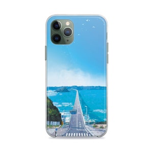 Japanese Anime Nature Bridge Art Phone Case For iPhone 13 Pro Max Ocean Pastel View 13 Mini Case iPhone 12 Pro 11 Pro Max SE 2020 Xs Max XR