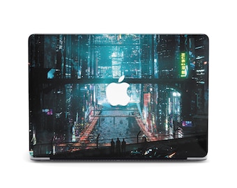 Futuristic MacBook Air M4 Case Cyberpunk Cityscape Mac Pro 15 2025