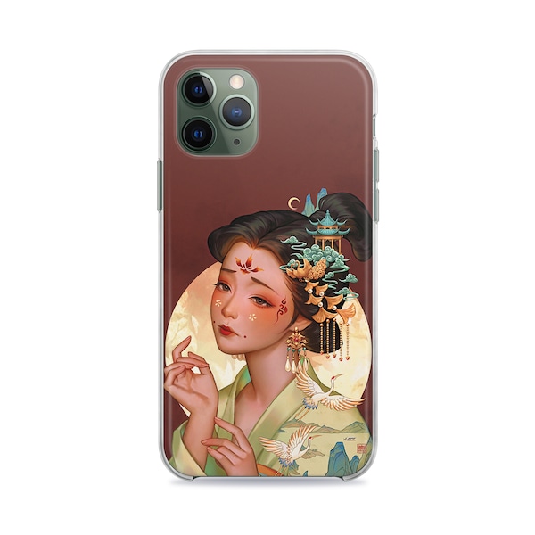 Chinese Beauty Girl Phone Case for iPhone 12 13 Mini Oriental Traditional Woman Han Dynasty in Ancient China 11 Pro Max X XR 14 Plus Samsung