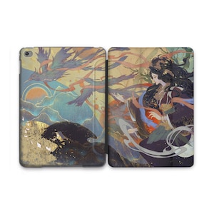 Japanese Geisha Warrior  iPad 11 Case New iPad Case iPad Pro 12.9 Samurai Maiden iPad 10.5 Case iPad Air 13 Case iPad 2025 Case Magic iPad 8