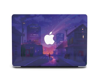 パープルスカイナイト MacBook Air M4 ケース 2025 2023 モデル 星空夜