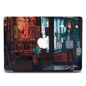 Anime Girl Simple Manga Character 2025 Macbook M3 Max 16 Macbook Pro 13 Art Mac Air 13 Pro M4 Cyber A2141 Travel Air 13 15 M3 A2338