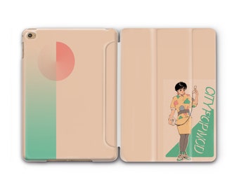 Vintage Anime Girl iPad Case Air 13 10.9 In 2025 Air 11 8.3" Pastel Art Pro 11 Inch Custom Pro 12.9" 10.2" 2021 Pro 12.9 In 2021 Mini 4 7.9