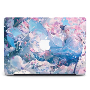 Anime Floral Girl Macbook Pro 13 Case Hot Art Fantasy MMO Gift Green Hair Case M4 2025 Pro 14 M3 16 Case Mac Air 13 Pro 15 A2141 MacBook