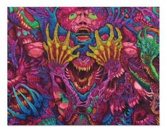 Colorful Scary Monster Puzzle Pop Art Lovecraft Art Gift for Kid Family Puzzle Home Game Boardgame Pieces Puzzle Metal Gift Box