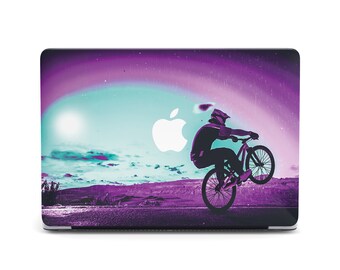 Neon Biker Bike Manga Bicycle Neon Night MacBook Pro 13 16 M3 Case 2023 2025 Pro 14 M3 16 Case Anime Case Mac Air 13 Pro 15 A2141 Case Cover
