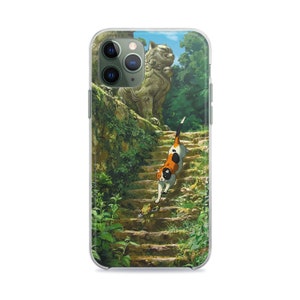 Cute Anime Cat Art Phone Case for iPhone 15 14 Anime Nature Art 11 Pro Max X XR 14 Plus Chill Vibes Samsung Galaxy Note 9 10 Galaxy S23