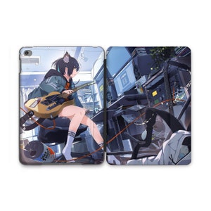 Rocker Anime Girl Tele Caster iPad Smart Case New 2025 iPad Air 11 Futuristic Case iPad Flip Cover iPad 12 9 2021 iPad 10.9 8th Gen iPad 11