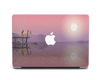 Gradient Sunset Pixel Art MacBook 13 M3 Case for MacBook Air 2022 Retro Game King Moon Case MacBook Air 13 Pro 14 16 MacBook Pro 13 15 Air