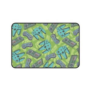 Grand tapis de bureau, manettes de jeu, tapis de bureau bohème vintage, tapis de souris de jeu, très grand clavier, tapis de souris, bord cousu, tapis de bureau gamer