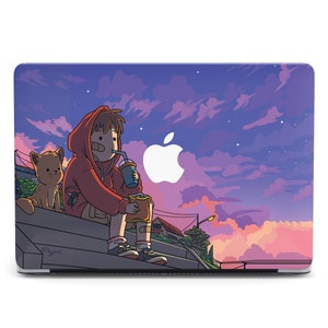 Evening Chill Out Cat Vending Clouds Stars Macbook Pro 13 16 A2141 A2338 2023 M4 Macbook 2022 M4 2025 Pro 14 M3 16 Case Mac Air 13 Pro