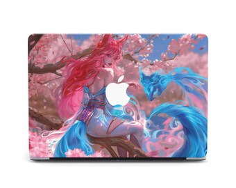 Anime Girl Pink Hair Cherry Blossoms Magic Macbook M3 Max 16 Macbook Pro 13 Manga Colorful Art Mac Air 13 Pro M4 A2141
