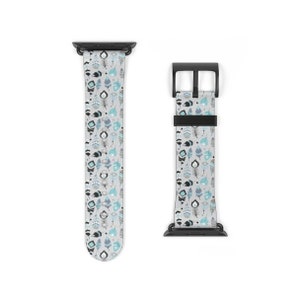 Minimalistic Feathers Apple Watch Band Colorful Feather Pattern iWatch Bands Art Design Watchband for Apple Watch Series 1 2 3 4 5 6 7 SE