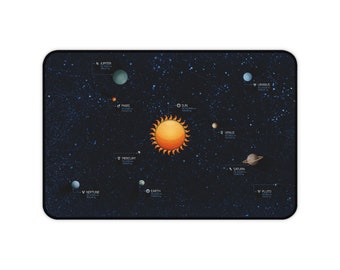 Solar System Extra Large Desk Mat Keyboard Mat Astrology Workspace Galaxy Theme Desk Mat Tech Accessories Large Gaming Mouse Pad