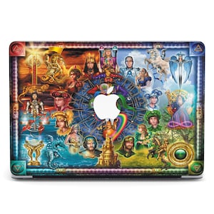 Tarot World Illustration MacBook coque astrologie monde extérieur magique Air 13 2022 jeu de cartes mystique coloré MacBook Air 13 MacBook Pro 11 pouces