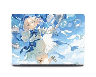 Cute Anime Girl Baloons MacBook Case for MacBook Air 2022 Summer Blue Art MacBook Air 13 Pro 14 16 MacBook Pro 13 M4 inch Air MacBook 2025