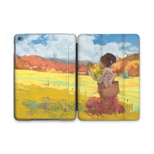 Harvest Field Anime Girl iPad Smart Case New 2025 iPad Air 11 Summer Art Stand Case iPad Flip Cover iPad 12 9 2021 iPad 10.9 8th iPad 11