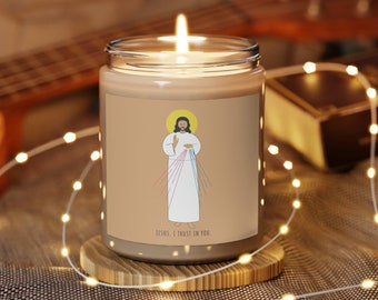 Divine Mercy Prayer Candle - Catholic Prayer Candle | Catholic Gifts, Meaningful Catholic Christmas Gifts, Mom, Grandma, Scented Soy Candles