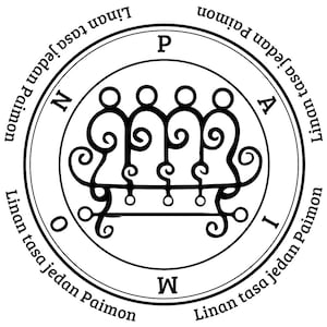 Goetia Spirit Demon Sigils and Enns - File di arte digitale Illustrator Vector
