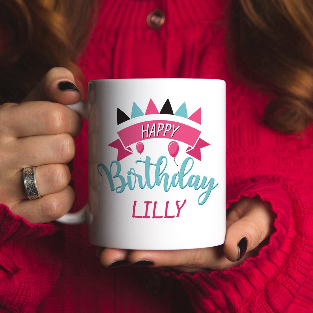 Personalized Birthday Mug Custom Valentines Mug Engagement Etsy