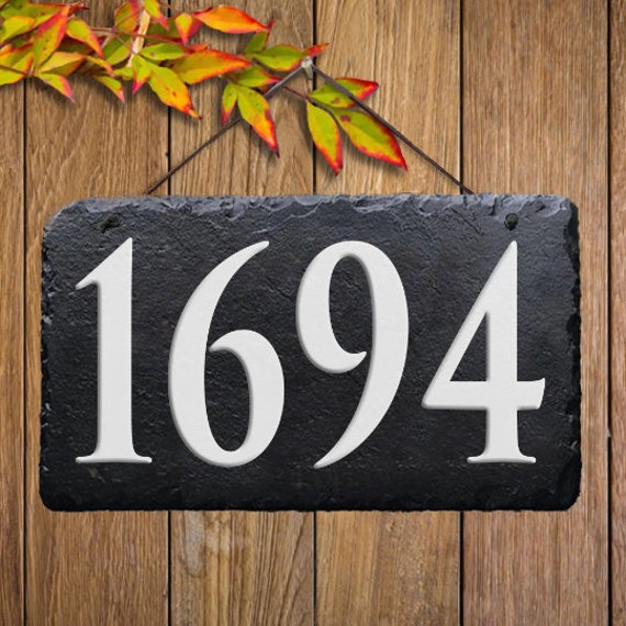 House Number Plaque Hanging House Number Sign House Warming Etsy