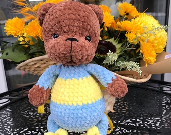 plush Teddy Bear hanhmade from Ukraine