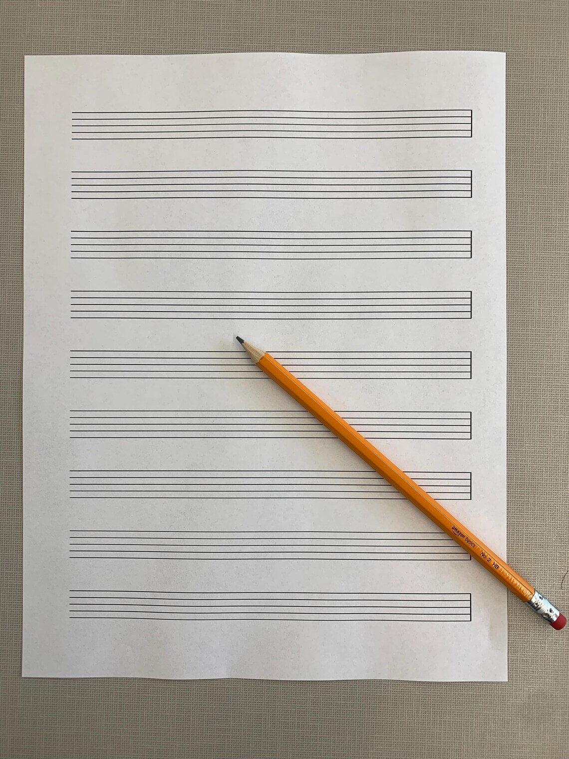  Printable Blank Sheet Music PDF 9 Staff Lines Close-ended Format for Bildidee 
