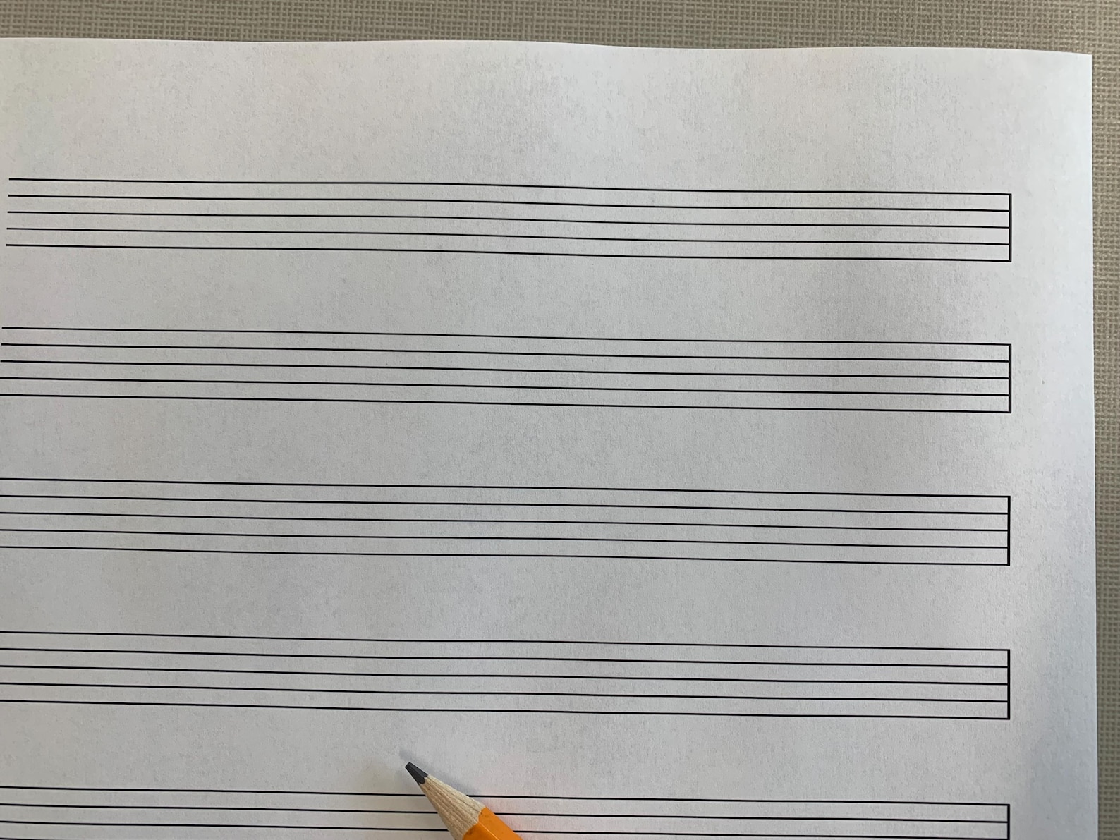  Printable Blank Sheet Music PDF 9 Staff Lines Close-ended Format for Illustration 