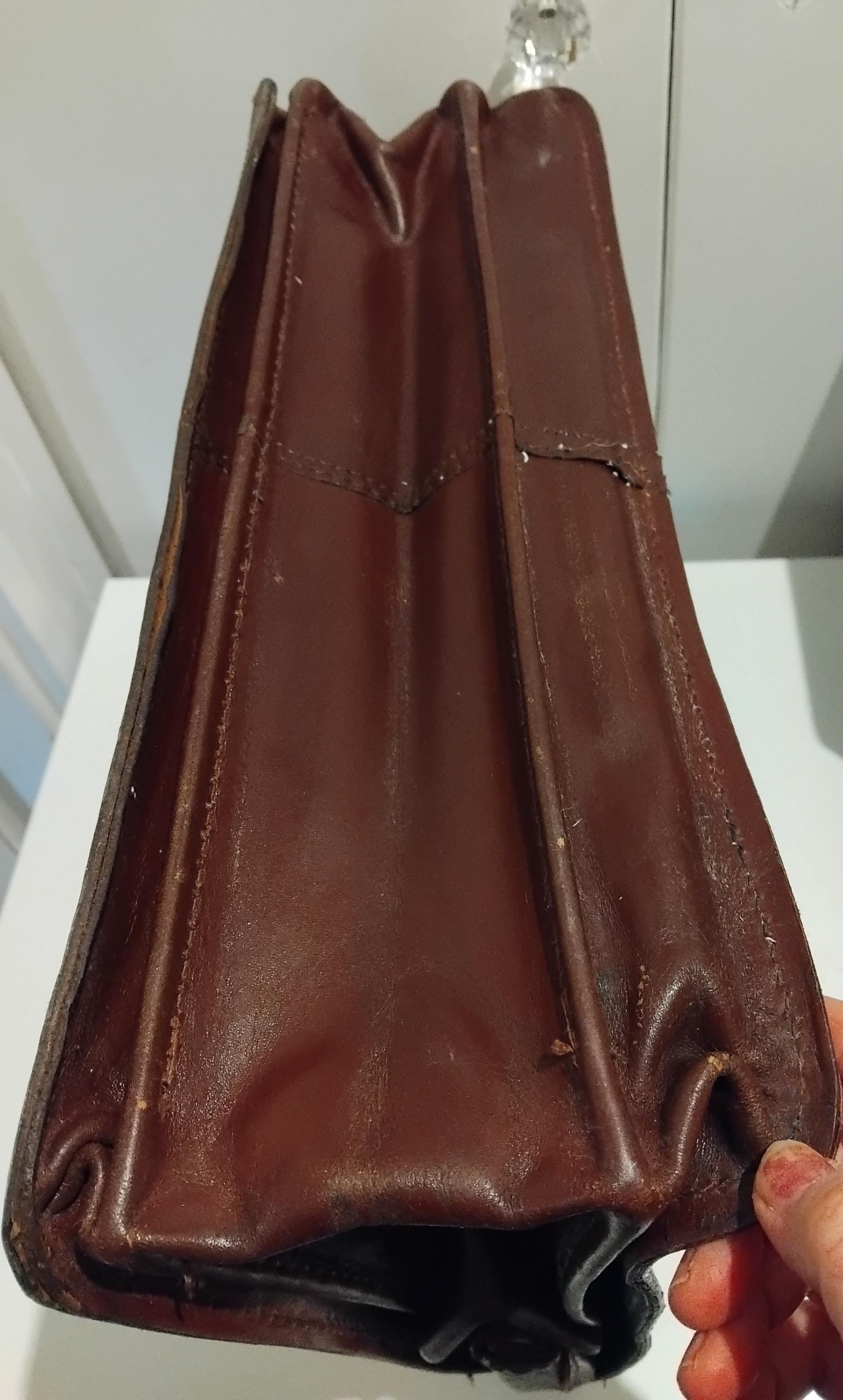 Valise Vintage Cheney – Cuir Marron – Bagage Rétro Pour Voyage Ou Décoration