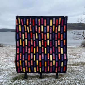City Lights Quilt Pattern - DIGITAL Version - PDF - 3 sizes - Beginner - 2 1/2&quot; Strip Friendly