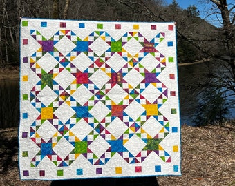 Sunday Morning - PAPER Version of Pattern - Confident Beginner-Friendly - 56" x 56"