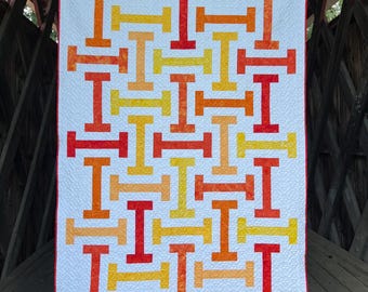 Strength Training - PAPER Version - Directions for a 58" x 78" Quilt - Confident Beginner/Intermediate Level - Modern Lap Quilt Pattern