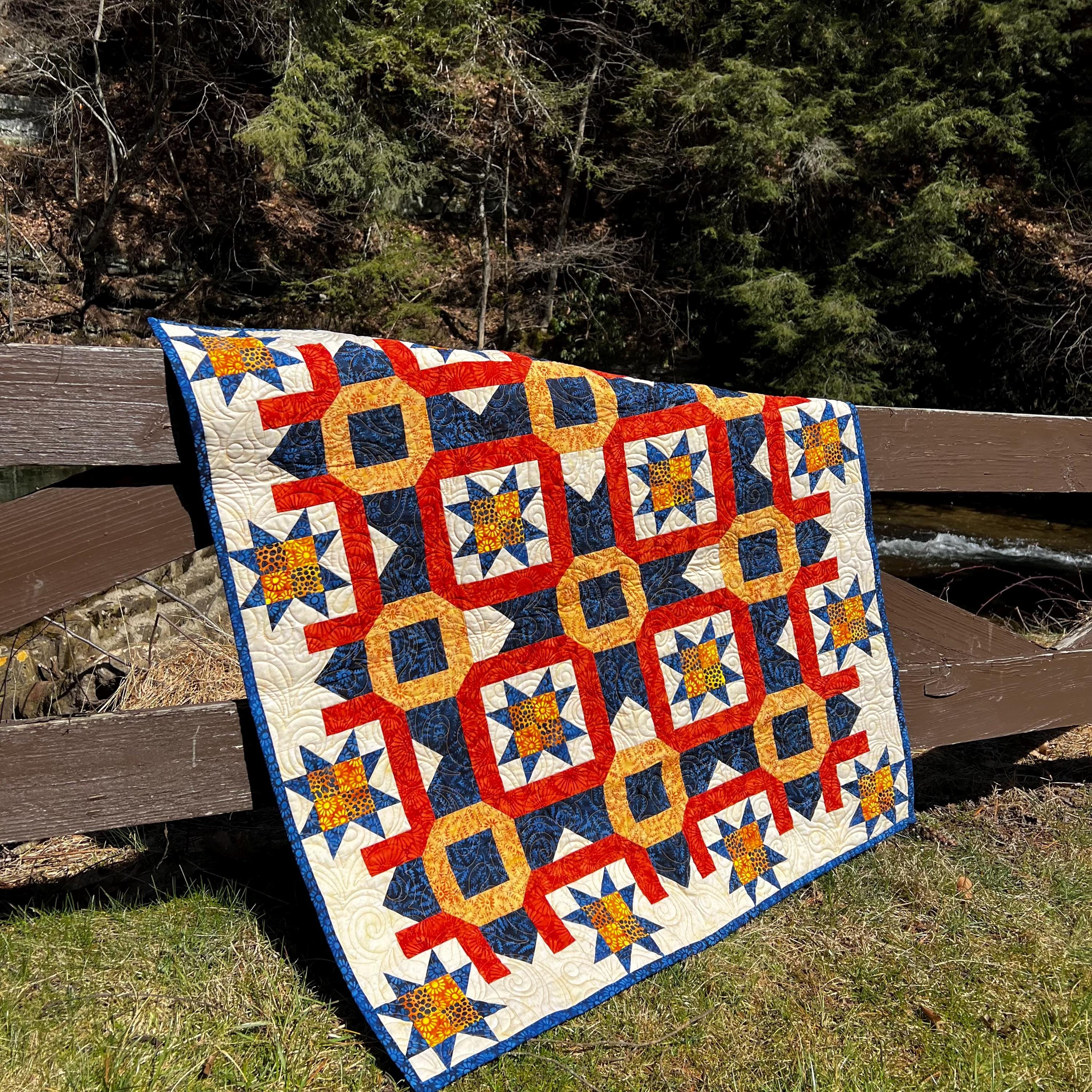 Harvest Stars Quilt Pattern - PAPER Version of Pattern - Intermediate ...