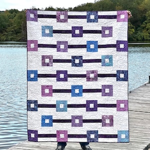 Squared Up Quilt Pattern - DIGITAL (PDF) Version - 3 sizes - Beginner - Precut Friendly