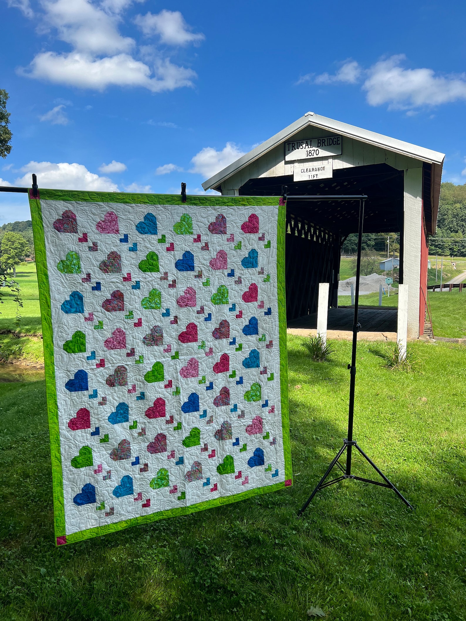 Heart Strings Quilt Pattern DIGITAL Version PDF 3 Sizes Confident