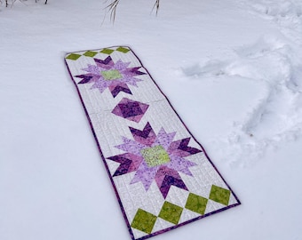 Willow Quilted Table Runner Pattern- PDF/DIGITAL Version - Intermediate Level - 16" x 48" - Home Decor Pattern
