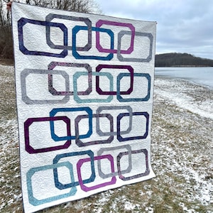 Links Quilt Pattern - PAPER Version - Intermediate - Instructions for a 75&quot; x 91&quot; Quilt
