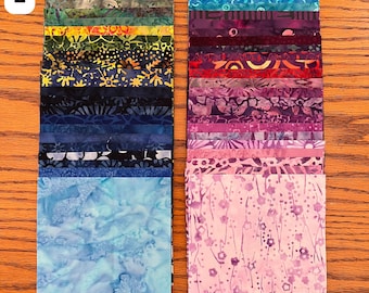 5" Batik Quilt Fabric Charm Squares - Pack of 50 - NO REPEATS - Ideal for Quilting & Sewing - 100% Cotton - Various Packs Available