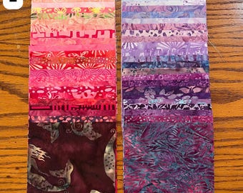 5" Batik Quilt Fabric Charm Squares - Pack of 50 - NO REPEATS - Ideal for Quilting & Sewing - 100% Cotton - Various Packs Available