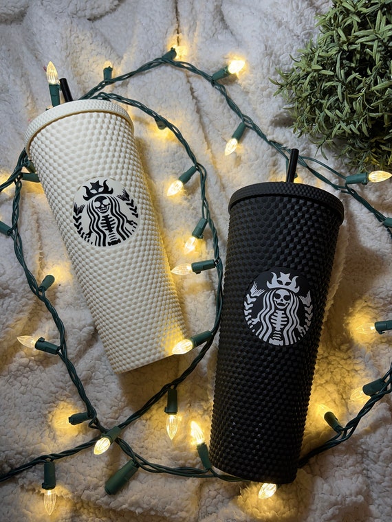 Starbucks Taiwan Luminous Silver Diamond Studded Tumbler Straw Cups Gift  24oz