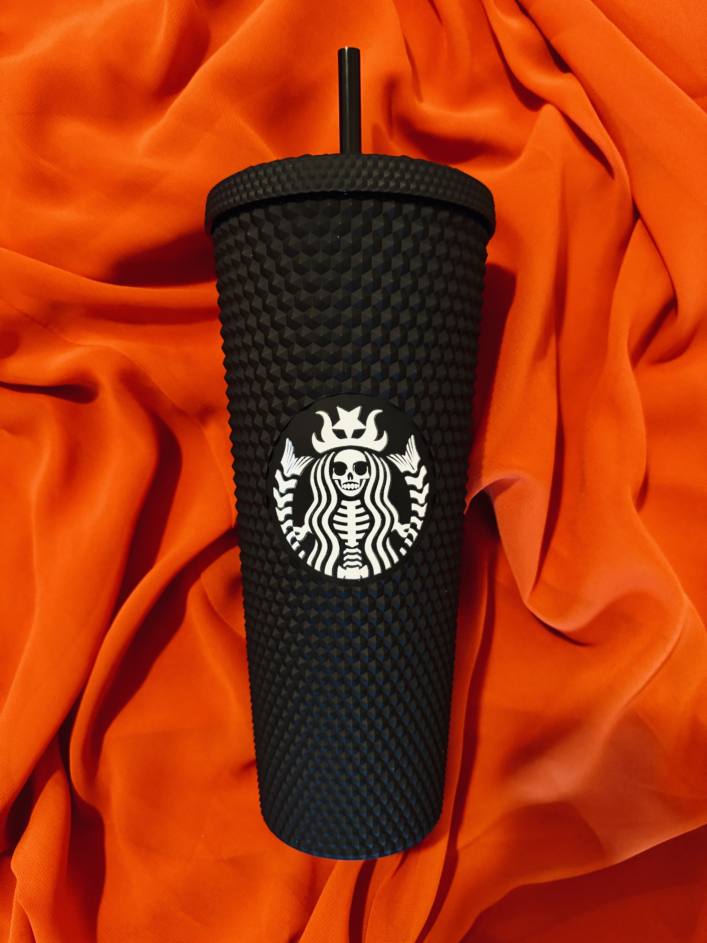 Black and Rose Gold Luxe Personalised Starbucks Cup