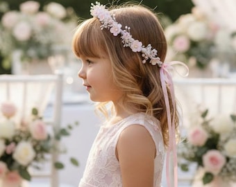Blush Pink Flower Crown: Wedding Headpiece, Festival Photoshoot