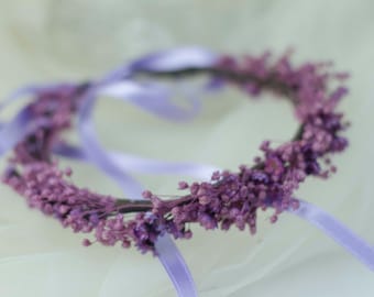 lavender flowers child crown. Child crown, Flower crown, Dry flowers crown, Dried flowers crown, Preserved flowers crown.