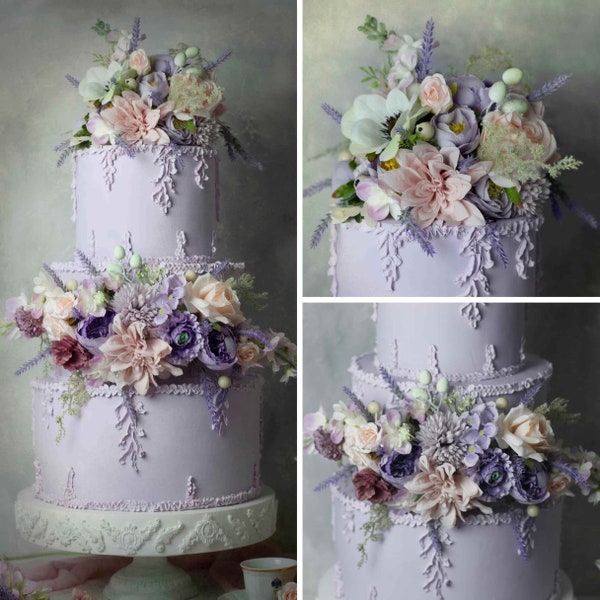 Lavender Fake Cake Decoration Etsy