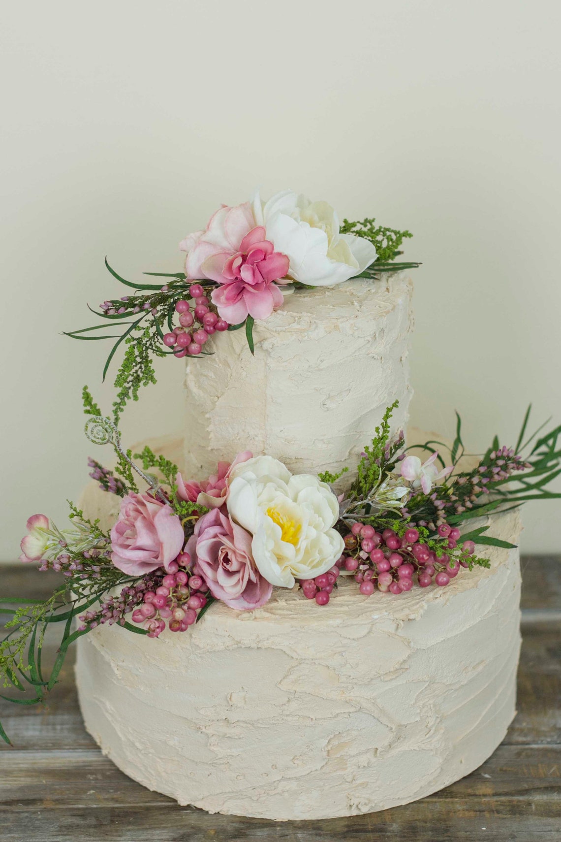 Flower Wedding Cake Topper Dusty Pink Dusty Pink Cake Topper | Etsy