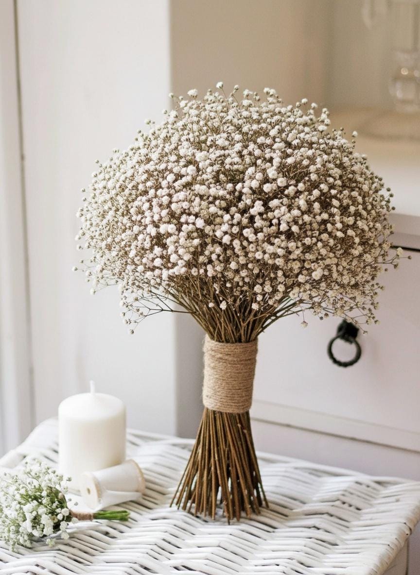 Preserved Gypsophila Bridal Bouquet: Elegant Keepsake Flower Arrangement