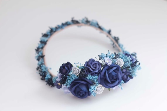 Navy blue flower crown online