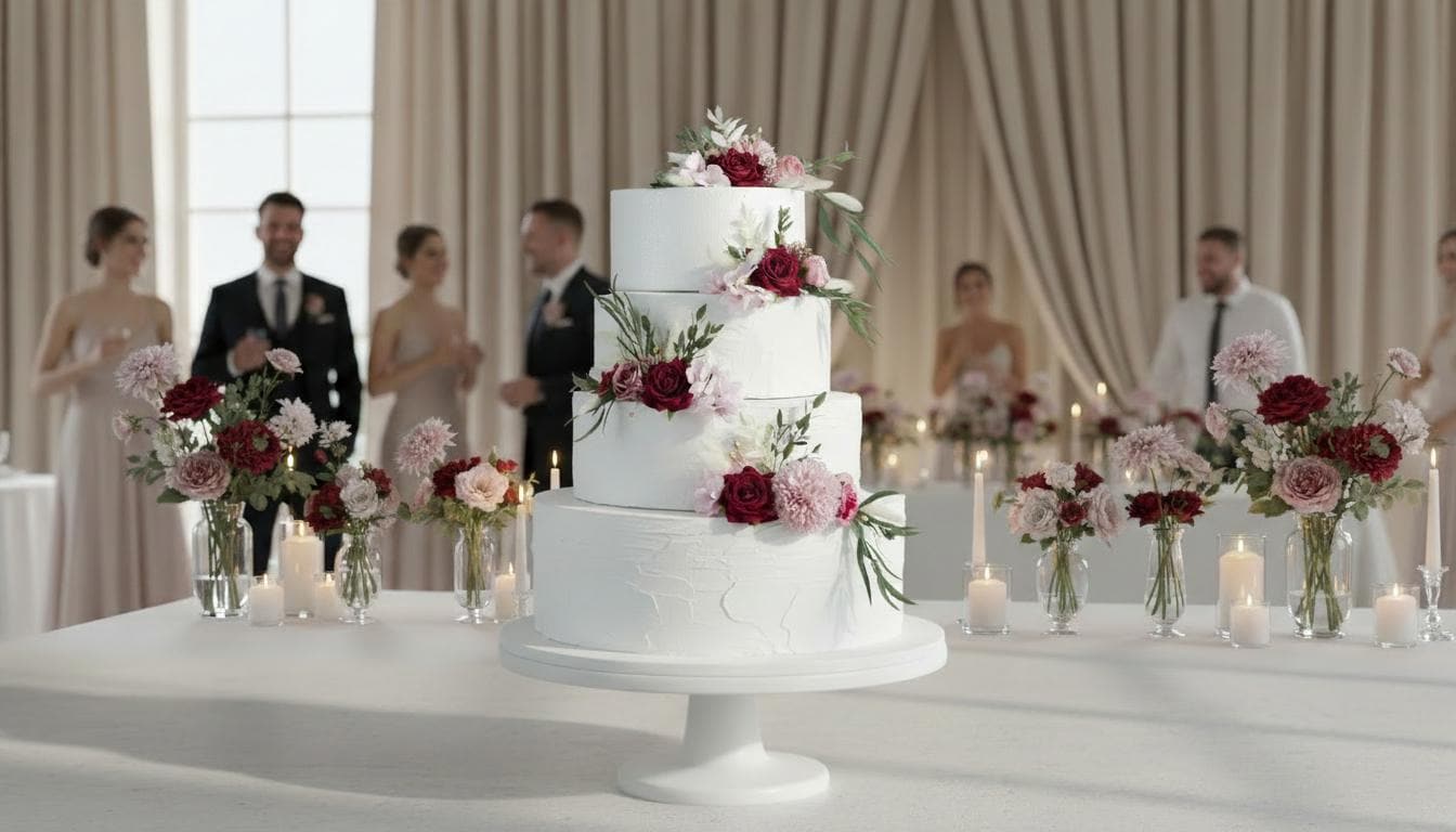 VELAFEE 29 decorazioni per torte con fiori rosa e oro rosa palma, topper per torta con palline dorate e fiori secchi, decorazioni per torte in oro rosa, fiori secchi per torte, bouquet