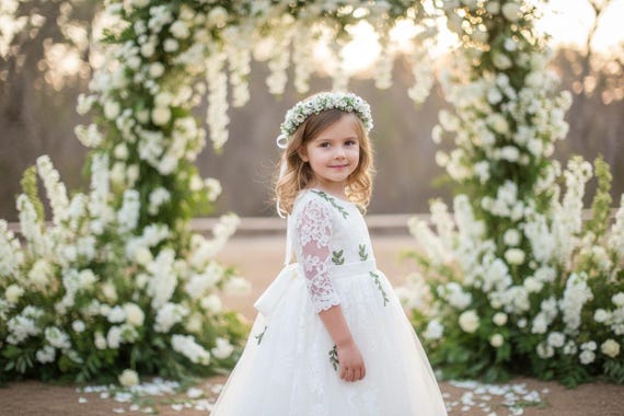 White Flower Crown: Elegant Floral Headpiece for Bridesmaids  display picture 3