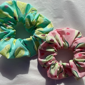 Cute Avocado Scrunchies | avocado scrunchies, gifts for avocado lovers, avocado gift, avocado costume, avocado print, avocado